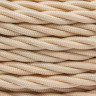 Ретро кабель витой 2x0,75 Песочное золото/Матовый, Bironi B1-422-719 (1 метр)