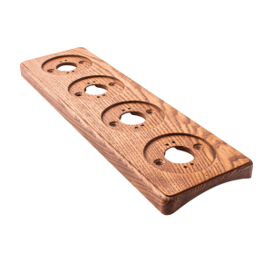 Рамка 4 местная деревянная на бревно D320 мм, ясень в масле, DecoWood ОМРкв4М-320