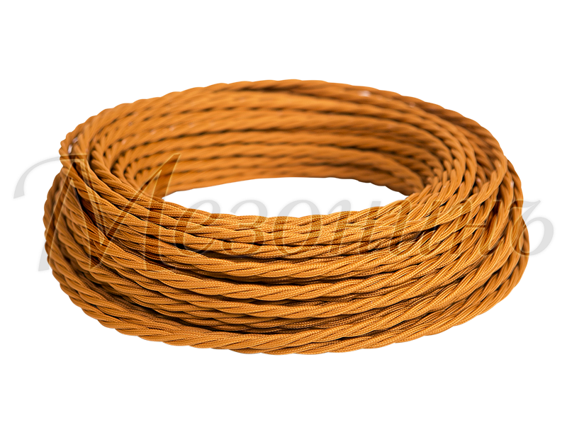 Ретро кабель витой 2x0,75 Медь, ТМ МезонинЪ GE70140-33 (1 метр)