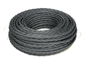 Ретро кабель витой 2x1,5 Графит, ТМ МезонинЪ GE70111-38 (1 метр)