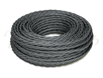 Ретро кабель витой 2x1,5 Графит, ТМ МезонинЪ GE70111-38 (1 метр) Ретро кабель витой 2x1,5 Графит, ТМ МезонинЪ GE70111-38 (1 метр)