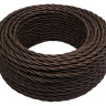 Ретро кабель витой 2x0,75 коричневый глянцевый Bironi B1-422-072