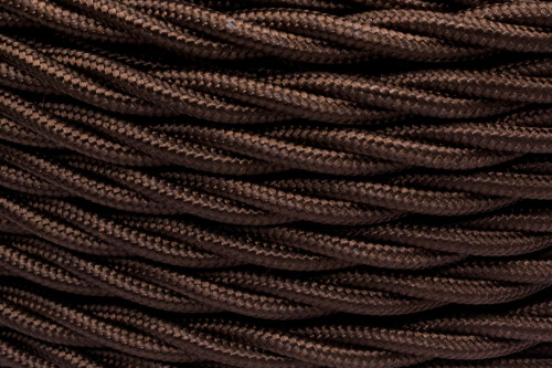 Ретро кабель витой 2x0,75 Коричневый/Глянцевый, Bironi B1-422-072 (1 метр)