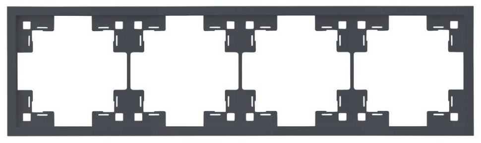Рамка 4 местная, Базальт, Standart Rikett 35840 BT