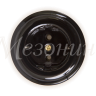 Ретро розетка фарфоровая с 3/К, черный, ТМ МезонинЪ GE90301-05