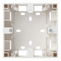 Коробка накладного монтажа для силовой розетки, Белый сатин, Rikkett 35996 MW