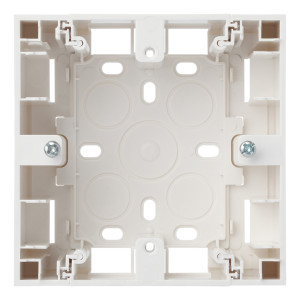 Коробка накладного монтажа для силовой розетки, Белый сатин, Rikkett 35996 MW Коробка накладного монтажа для силовой розетки, Белый сатин, Rikkett 35996 MW