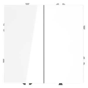 Кнопка без фиксации 2-кл., Белый матовый, S70 Voltum VLS020602