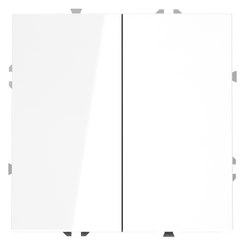 Кнопка без фиксации 2-кл., Белый матовый, S70 Voltum VLS020602