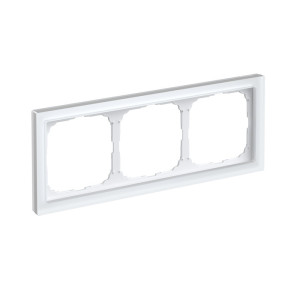 Рамка 3 местная, натуральное стекло, Белый матовый, ArtGallery SE GAL330103