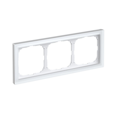 Рамка 3 местная, натуральное стекло, Белый матовый, ArtGallery SE GAL330103