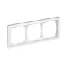 Рамка 3 местная, натуральное стекло, Белый матовый, ArtGallery SE GAL330103