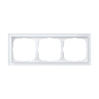 Рамка 3 местная, натуральное стекло, Белый матовый, ArtGallery SE GAL330103