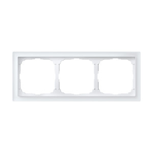 Рамка 3 местная, натуральное стекло, Белый матовый, ArtGallery SE GAL330103