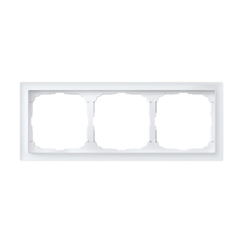Рамка 3 местная, натуральное стекло, Белый матовый, ArtGallery SE GAL330103