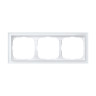 Рамка 3 местная, натуральное стекло, Белый матовый, ArtGallery SE GAL330103
