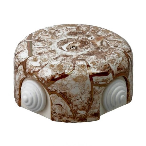 Распаечная коробка керамика D90, Мрамор, Retrika RR-09006