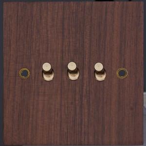 Выключатель тумблерный 3 кл. (внутренний монт.), Oрех, Sevilla Salvador SWBY3CC3