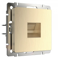 Розетка компьютерная RJ45 Cat. 5e, Шампань рифленый, Werkel W1181010