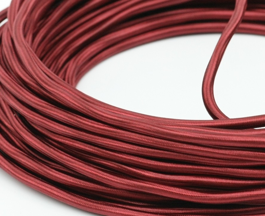 Ретро кабель круглый 3x2,5 Гранатовый шёлк, Interior Wire ПДК3250-ГРШ (1 метр)