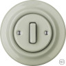 Выключатель кнопочный 1 кл. перекрестный, серо-зеленый глянцевый, Katy Paty CHGSl7 