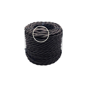 Ретро кабель витой 2x0,75 Темный шоколад, Edisel ПРВ (1 метр)