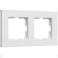 Рамка 2 местная пластик, Белый матовый, Slab Werkel W0022961