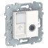 Розетка комп.+телев. RJ45+TV Cat. 6, Белый, Unica New Schneider NU547018 Розетка комп.+телев. RJ45+TV Cat. 6, Белый, Unica New Schneider NU547018
