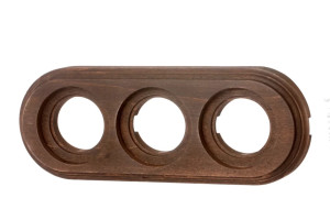 Рамка 3 местная дерево на бревно D280, Старое дерево, Bironi BFC28-630-17