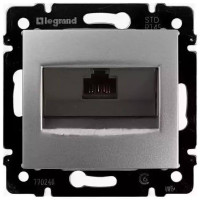 Розетка компьютерная RJ45 Cat. 6, алюминий, Valena Classic Legrand 770246