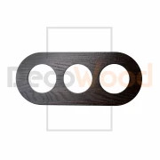 Рамка 3 местная деревянная под электрику ONEKEY, Bенге, DecoWood ROC*3-W