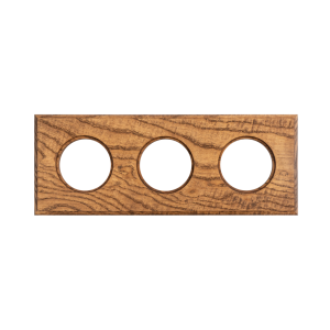 Рамка 3 местная деревянная под электрику Salvador на бревно D300, Ясень в масле, DecoWood СМСМ3-300