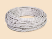 Ретро кабель витой 2x2,5 Белый, ТМ МезонинЪ GE70112-01 (1 метр)