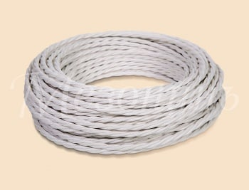 Ретро кабель витой 2x2,5 Белый, ТМ МезонинЪ GE70112-01 (1 метр)