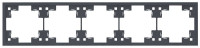 Рамка 5 местная, Базальт, Standart Rikett 35850 BT