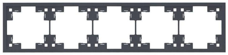 Рамка 5 местная, Базальт, Standart Rikett 35850 BT