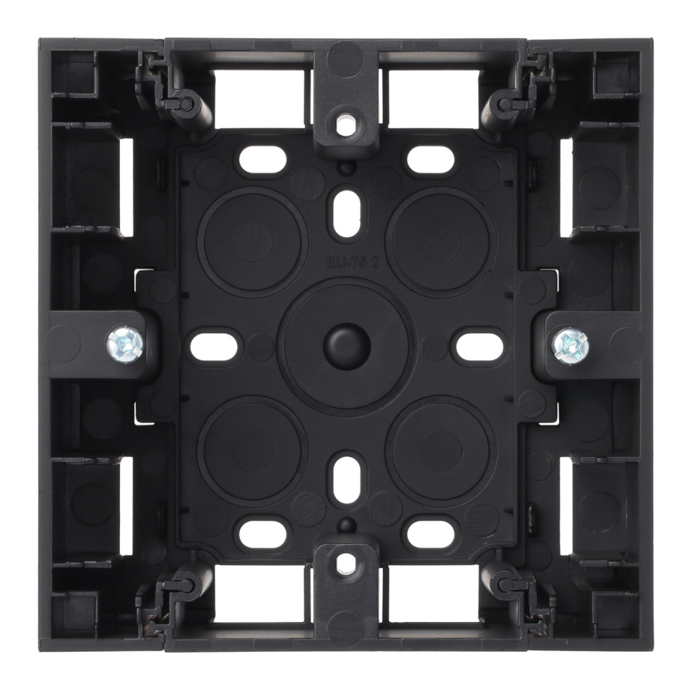 Коробка накладного монтажа для силовой розетки, Черный сатин, Rikkett 35996 MB