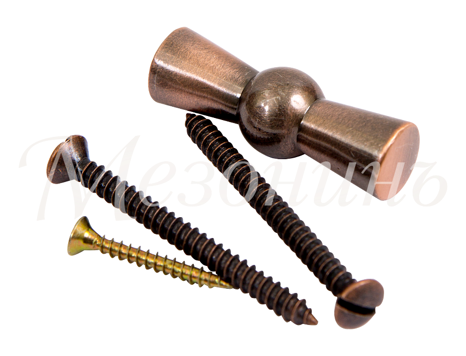 Комплект для выключателя (ручка и саморезы), красная бронза ТМ МезонинЪ GE30001-33