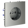 Розетка с З/К и шторками, Сталь, VOLTUM S70 VLS040205 Розетка с З/К и шторками, Сталь, VOLTUM S70 VLS040205