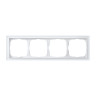 Рамка 4 местная, натуральное стекло, Белый матовый, ArtGallery SE GAL330104