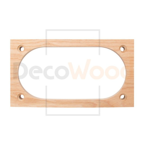 Накладка 2 местная под подрозетник Kopos на бревно D280 мм, ясень без тонировки, DecoWood СМК2-280