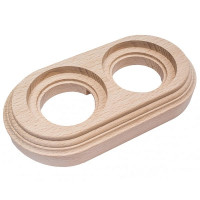 Рамка 2 местная дерево на бревно D340, Натурэль, Bironi BFC34-620-10