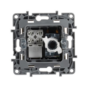 Розетка комп.+телеф. RJ45+RJ11 Cat. 5e, антрацит, Etika Legrand 672652