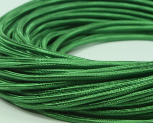 Ретро кабель круглый 3x2,5 зеленый шёлк (бухта 50 м.), Interior Wire ПДК3250-ЗНШ