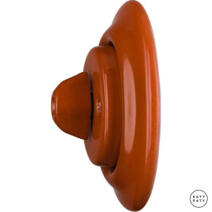 Ретро диммер фарфоровый, красно-коричневый глянцевый, Katy Paty OPAURGdm