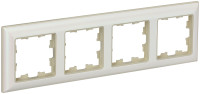 Рамка 4 местная, Бежевый/Жемчужный, Brite IEK BR-M42-12-1-K10