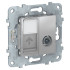 Розетка комп.+телев. RJ45+TV Cat. 6, Алюминий, Unica New Schneider NU547030 Розетка комп.+телев. RJ45+TV Cat. 6, Алюминий, Unica New Schneider NU547030