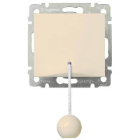 Кнопка без фиксации с шнурком, слоновая кость, Valena Classic Legrand 774319