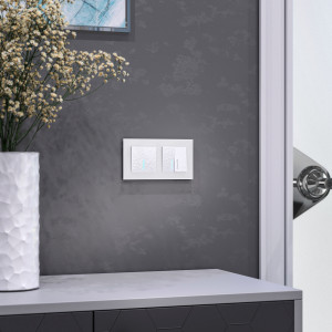 Выключатель 2 кл. проходной c подсветкой, Hammer белый, Werkel W1222101