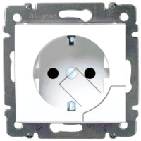 Розетка с З/К с мех. выт., белый, Valena Classic Legrand 774394